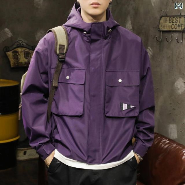 メンズ 男性用 ファッション オシャレ シンプル 大人 かっこいい ストリート ヒップホップ HipHop ワークジャケット 春秋 アウトドア 登山 ジャケット パイロット ジャケット 秋 服