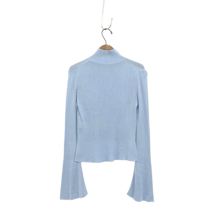 Mame Kurogouchi マメクロゴウチ Flare Sleeves Ribbed Knit Top Mame Kurogouchi マメクロゴウチ Flare Sleeves Ribbed Knit Top