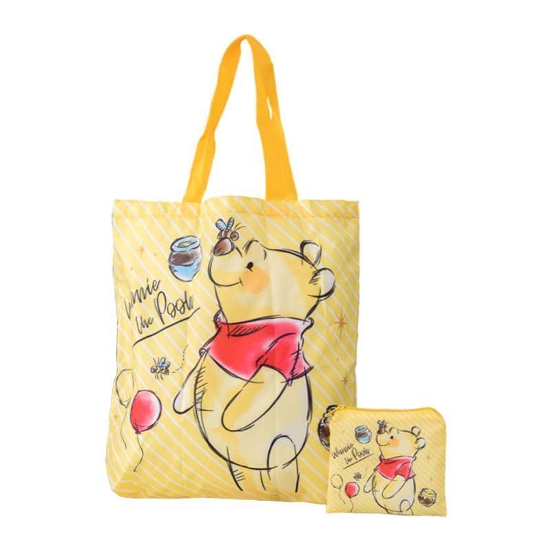 イエロー_38*8*39 [hgTUP] くまのプーさん プー 買い物バッグ エコバッグ 折りたたみ式ショッピングバッグ耐久性 収納バッグ 大容量 コンビニバッグ くまのプーさん ショッピングバッグ 持ち運