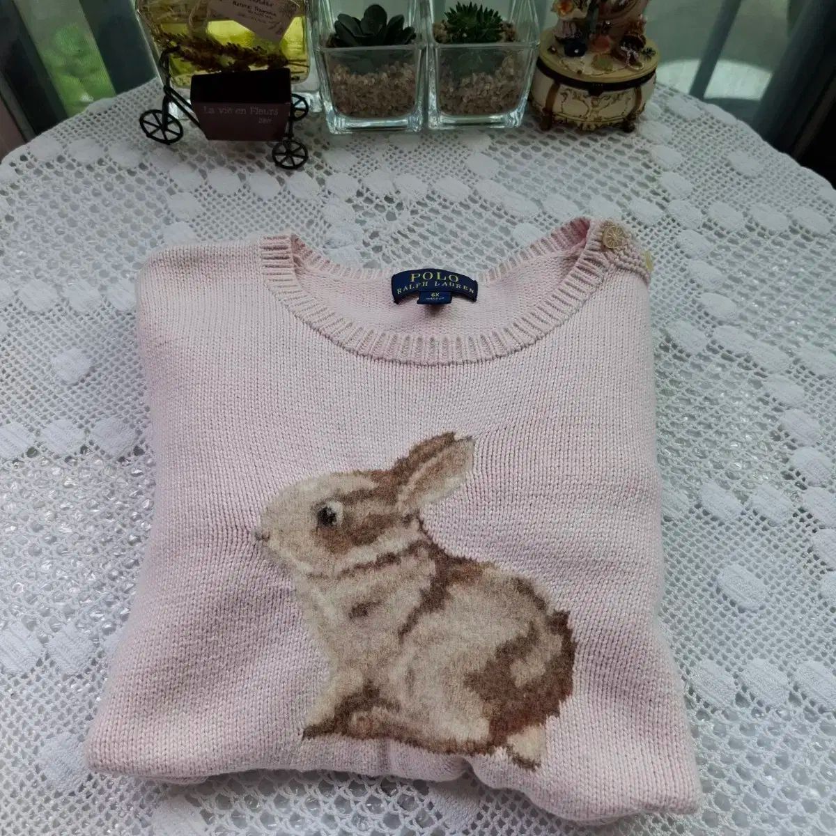 Polo Kids ポロキッズ レディース フリル ニット ピンク