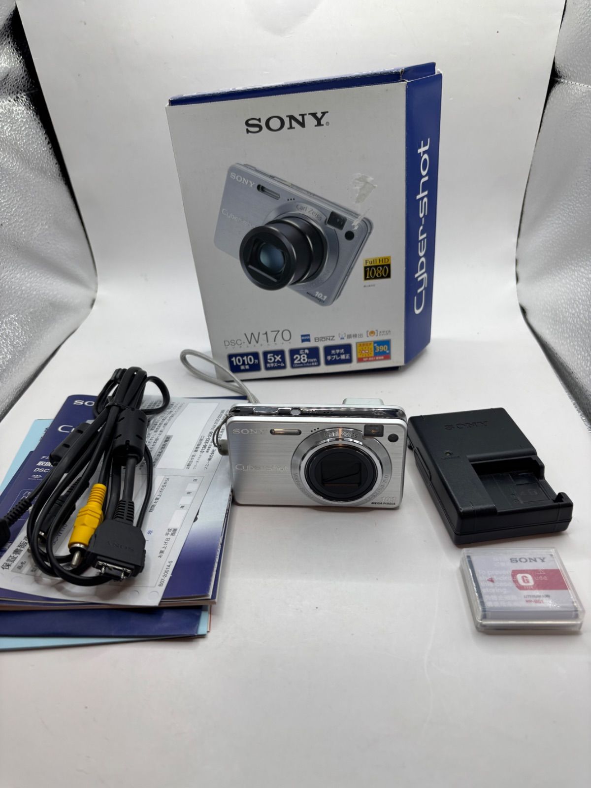 動作保証あり SONY Cyber-shot DSC-W170 シルバー コンデジ ソニー