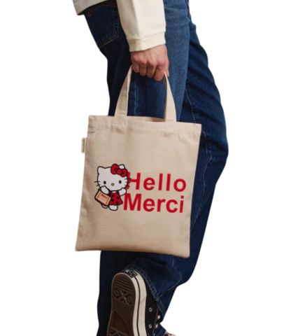 Merci Paris Mサイズ 刺繍入り キャンバストートバッグ