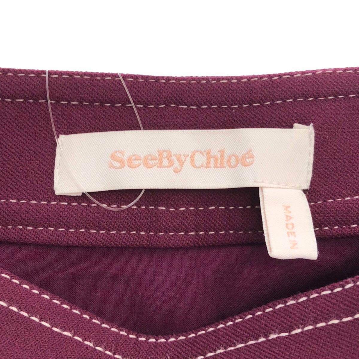 SEE BY CHLOE シーバイクロエ 19SS レーヨンスカート CHS19S-JU07028 パープル 36