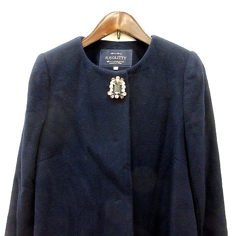 ジャスグリッティー JUSGLITTY ノーカラーコート 総裏地