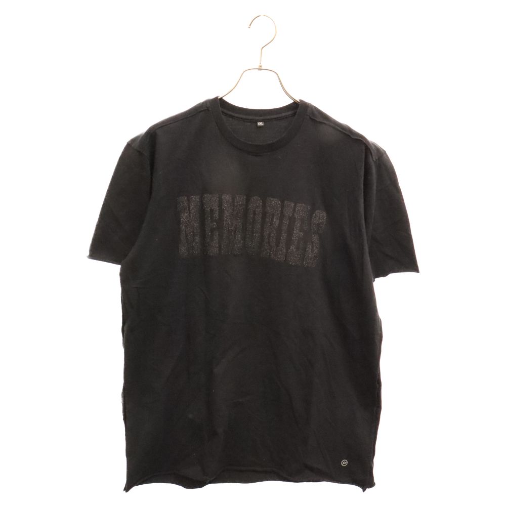 FRAGMENT DESIGN (フラグメントデザイン) ×AKA SIX by simon barker×エーケーエー バイ サイモンバイカー MEMORIES ラメプリント半袖Tシャツ カットソー ブラック