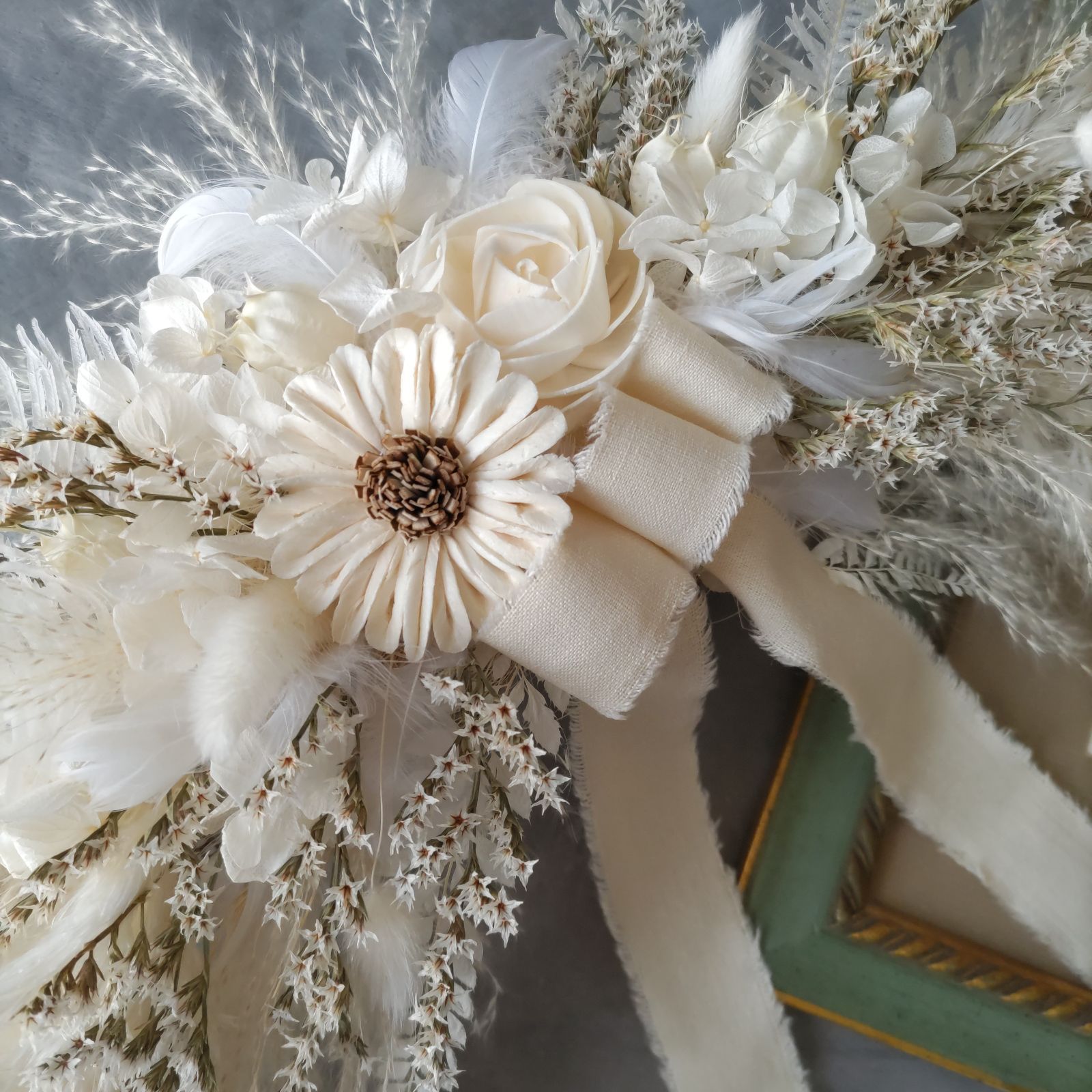 横長スワッグ ホワイト系 ニューボーン Birthday arched＊* 横長