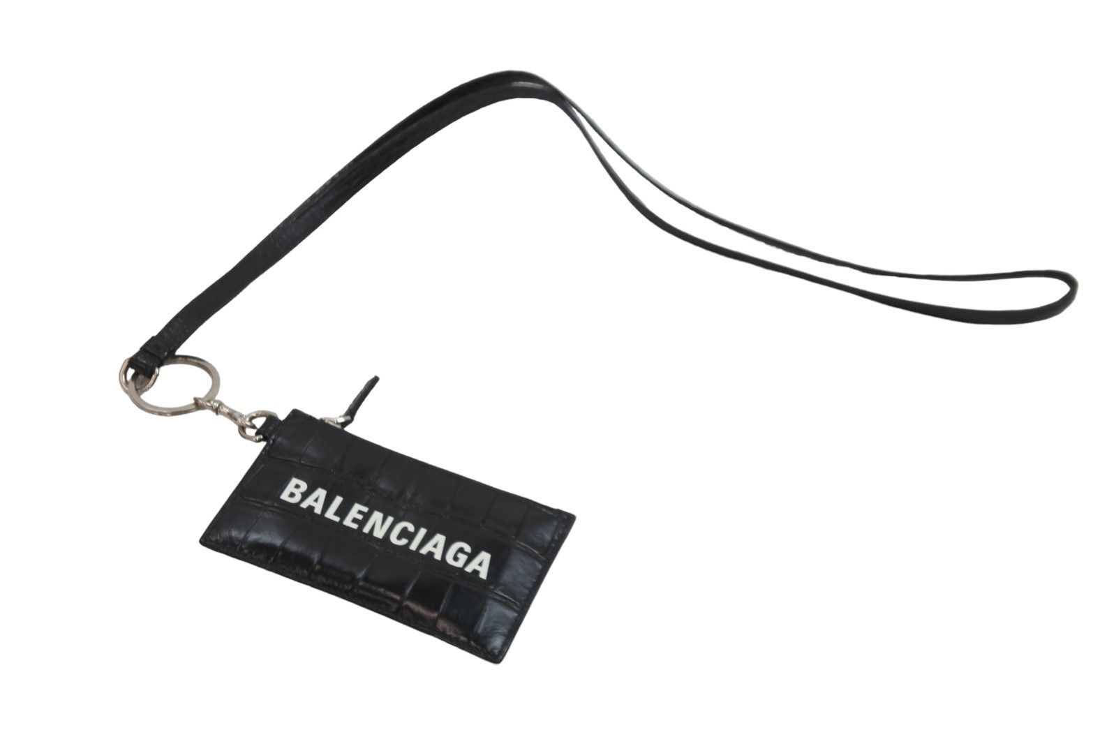 極美品 BALENCIAGA バレンシアガ CASHキーリング付きカードケース