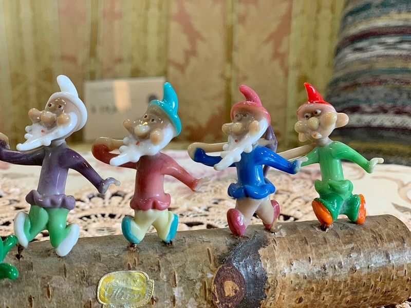 ボヘミアガラス 七人の小人 ガラス細工 BOHEMIA 白雪姫 行進