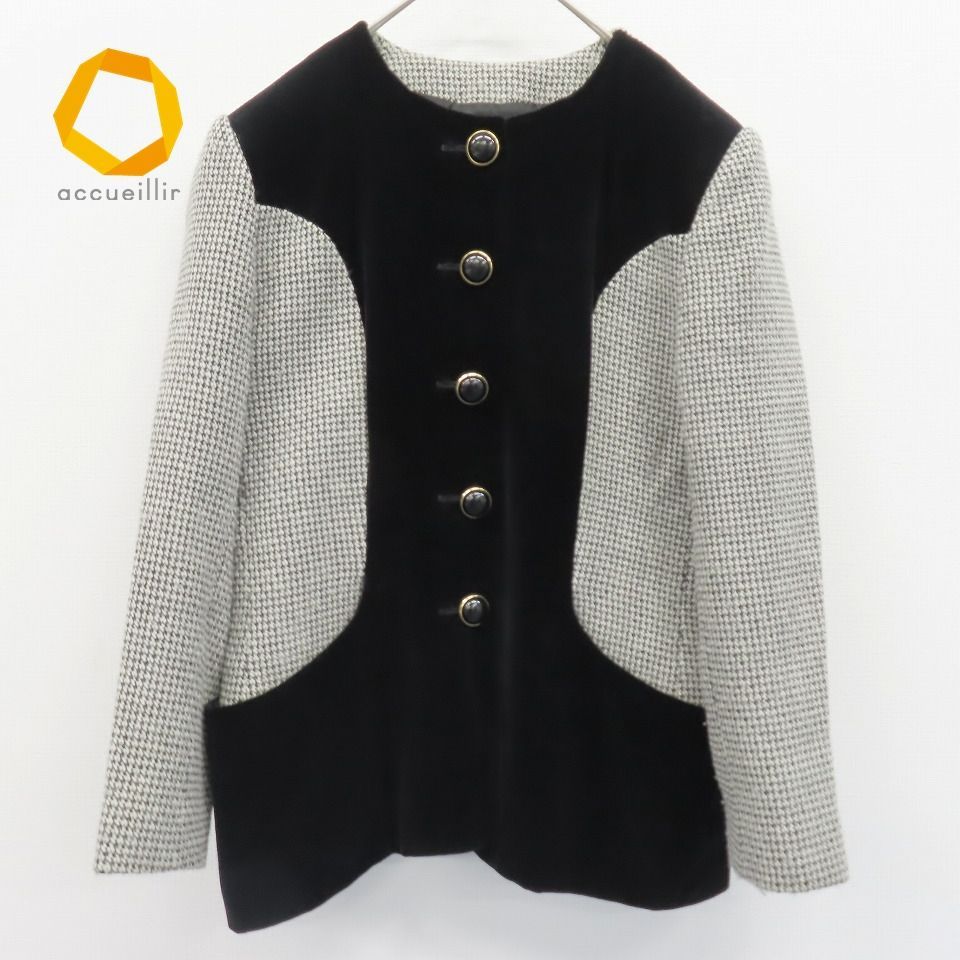 SAINT LAURENサンローランヴィンテージノーカラージャケット パープル