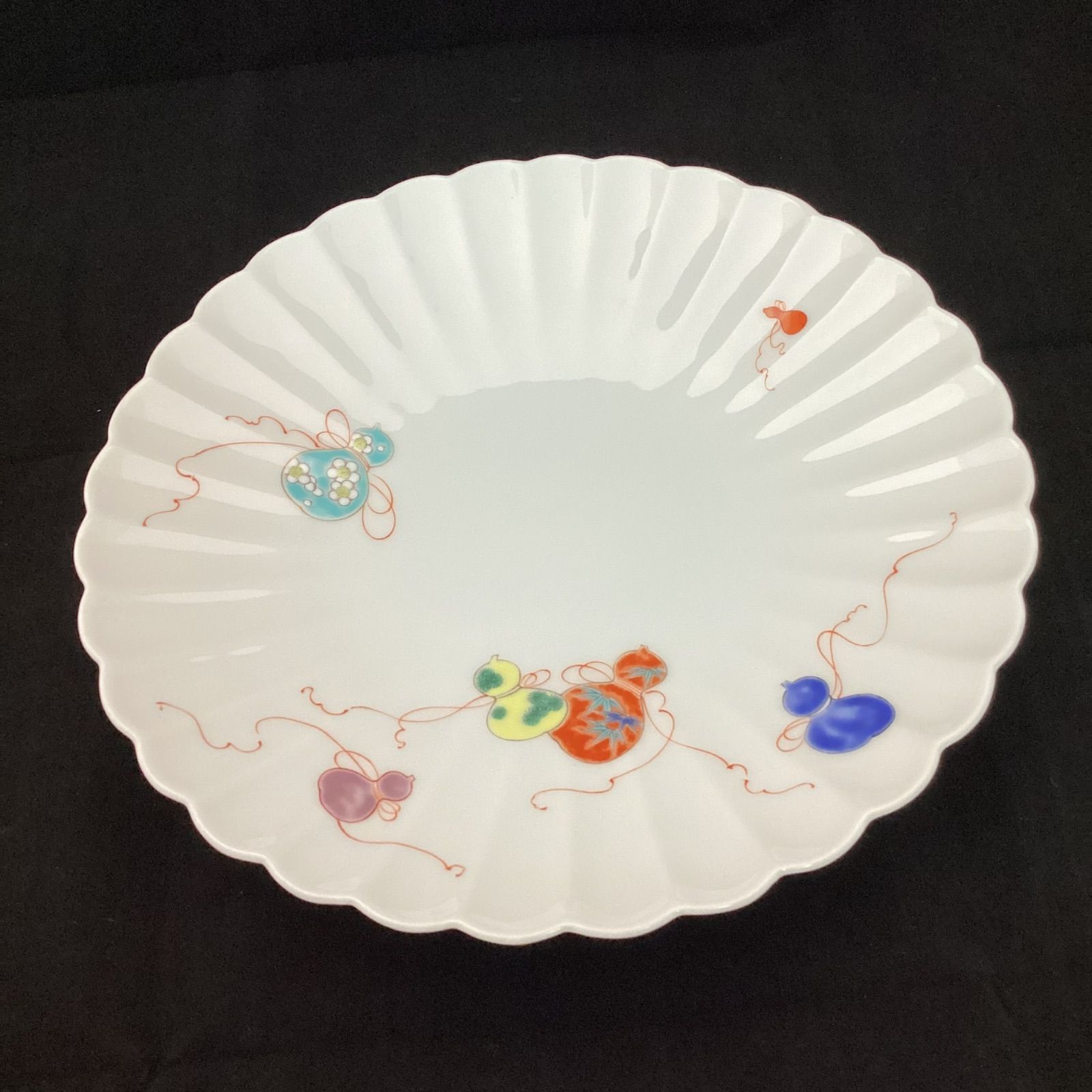 深川製磁 宮内庁御用達 花ひょうたん 菊割皿 22cm …e.s - メルカリ