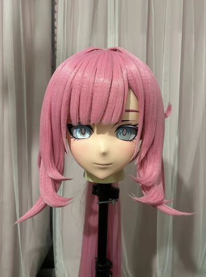 未使用 全頭マスク カツラ付 ロック付 訳あり ドールヘッド ロリータ人形 全頭マスク カツラ付き ロック付き Iタイプ フルマスク ドール ヘッド
