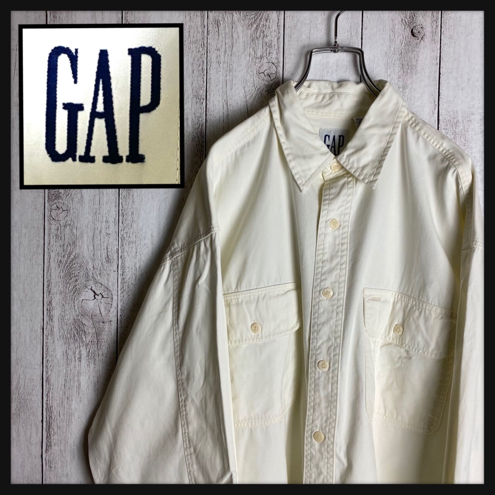 90s OLD GAP ギャップ 白タグ ゆるダボ LSシャツ OW - シャツ