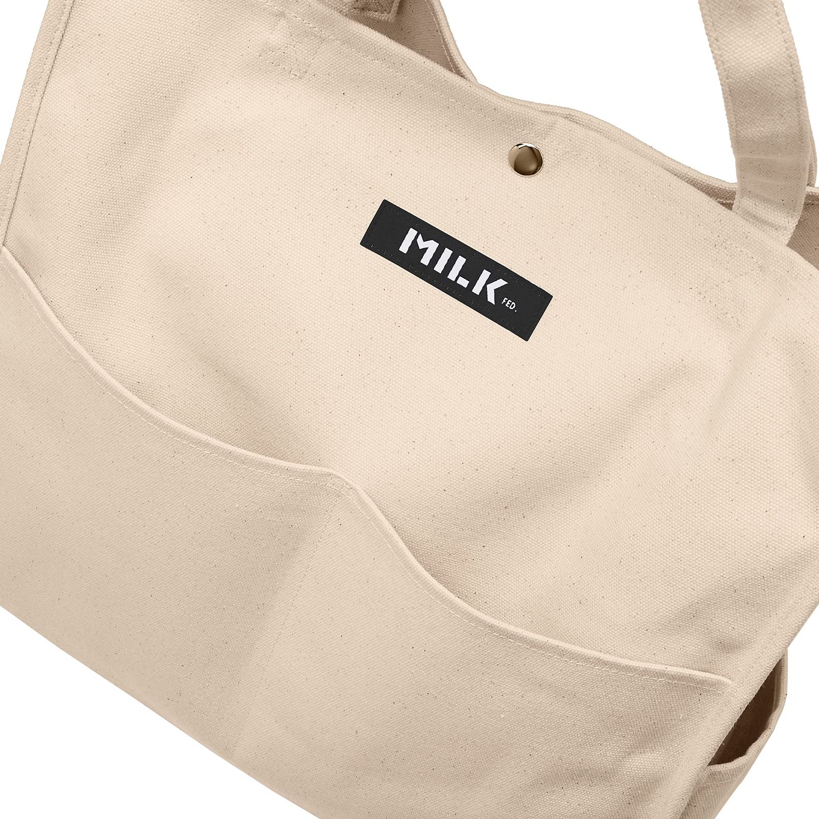 [ミルクフェド] バッグ PIPING SQUARE TOTE COOPER LOGO 103212053011 ホワイト