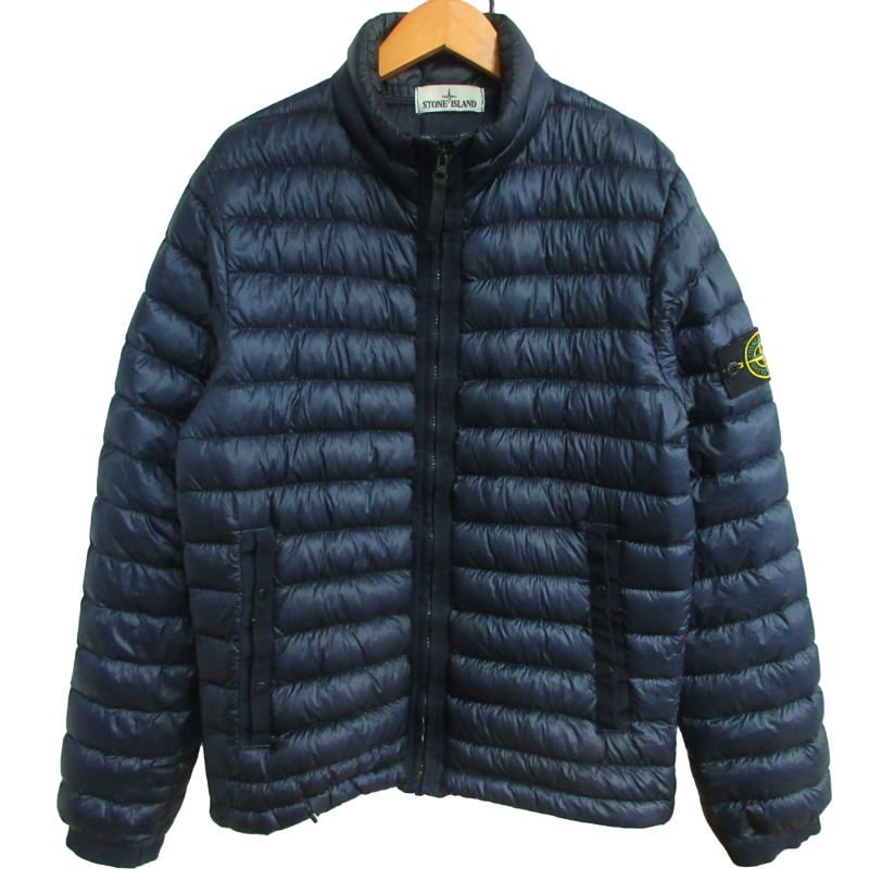 ストーンアイランドガーメントダイ ダウンジャケット ネイビー M
