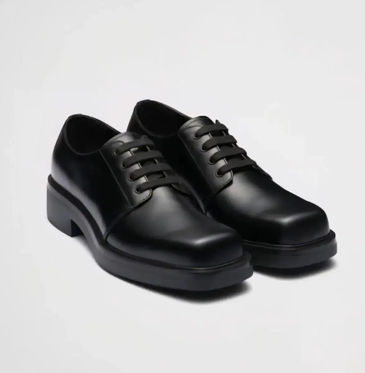 PRADA プラダ 22 fw 起毛 スクエアトゥ ダービー