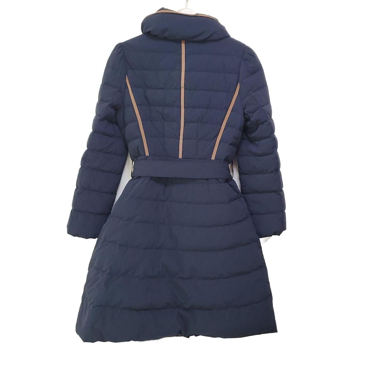 エムズグレイシー のネイビー ダウンロングコート38号 美品 エムズ