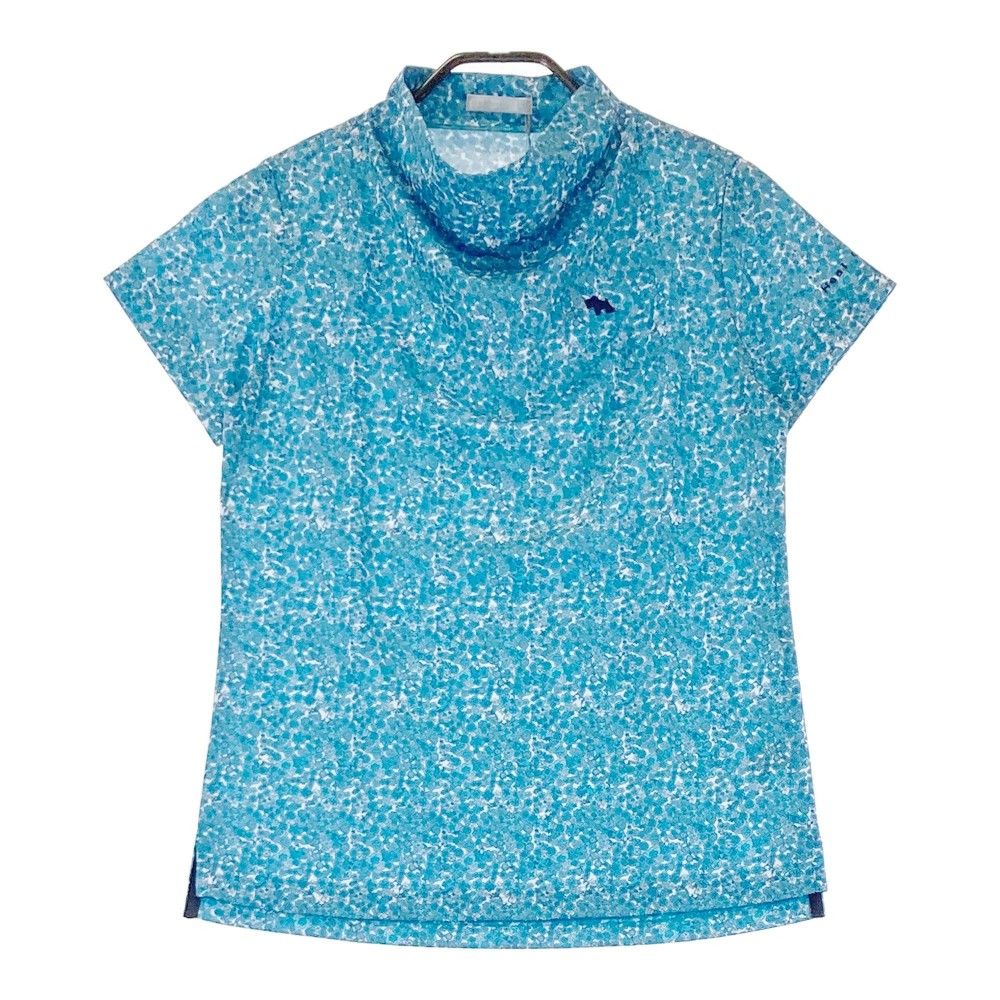 サイズ：40 HEAL CREEK ヒールクリーク  半袖ハイネックTシャツ 総柄 ブルー系 [240101449141] ゴルフウェア レディース ストスト HEAL CREEK(ヒールクリーク) Tシャツ｜中古ゴルフウェア通販