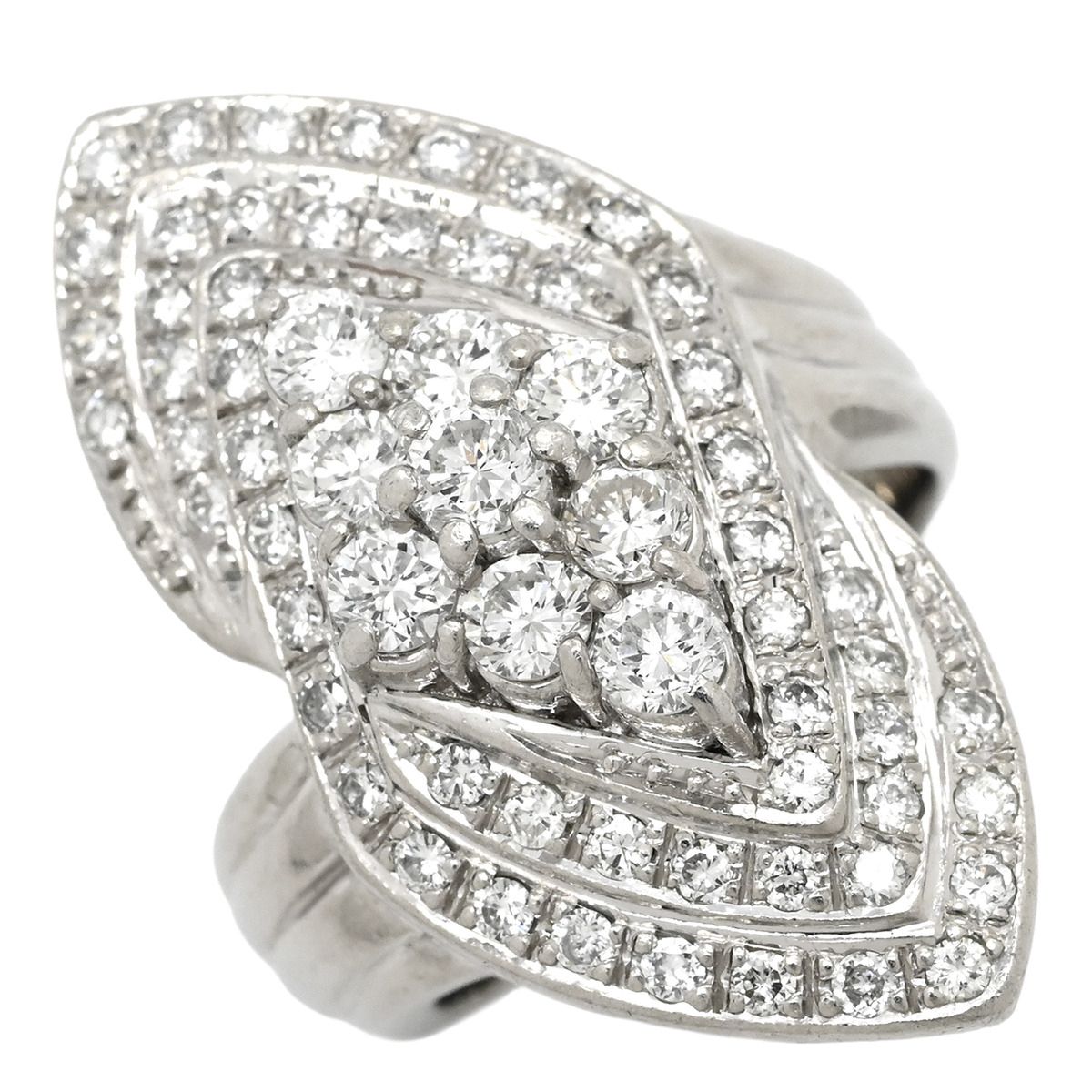 リング 指輪 ダイヤ リング Pt900 ダイヤモンド プラチナシルバー デザインリング パヴェ 13号