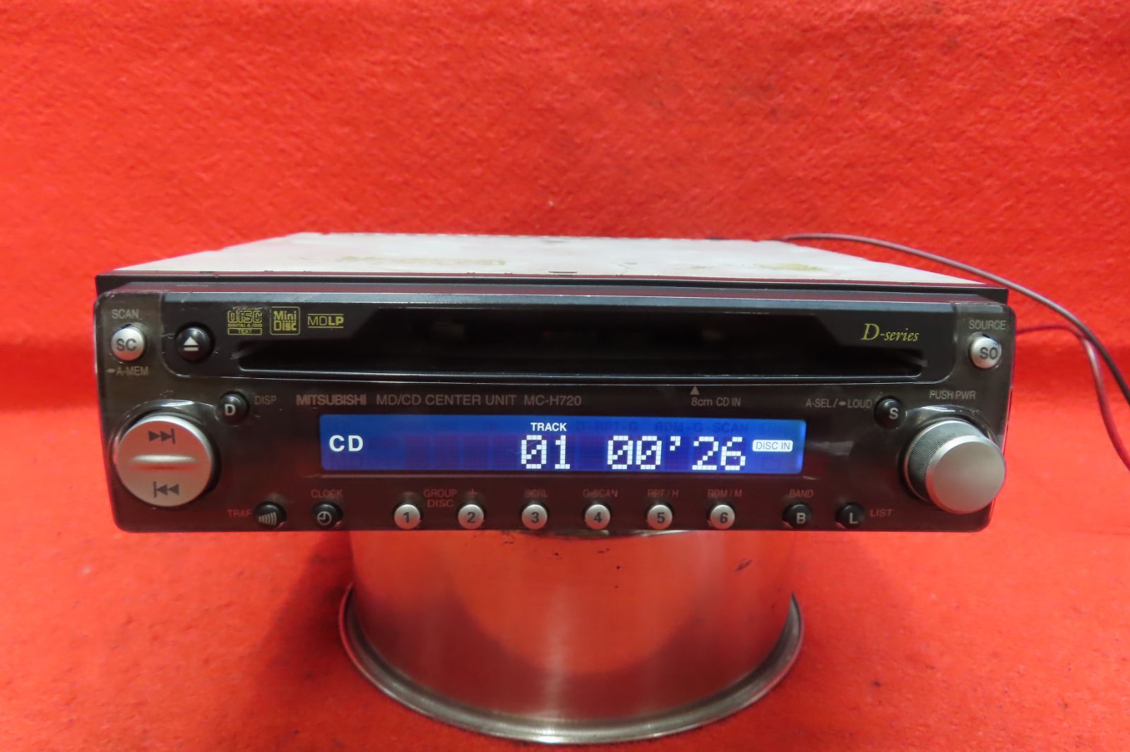 CS1300＊動作保証付/三菱純正 MC-H720 CD MDプレーヤー デッキ カー 