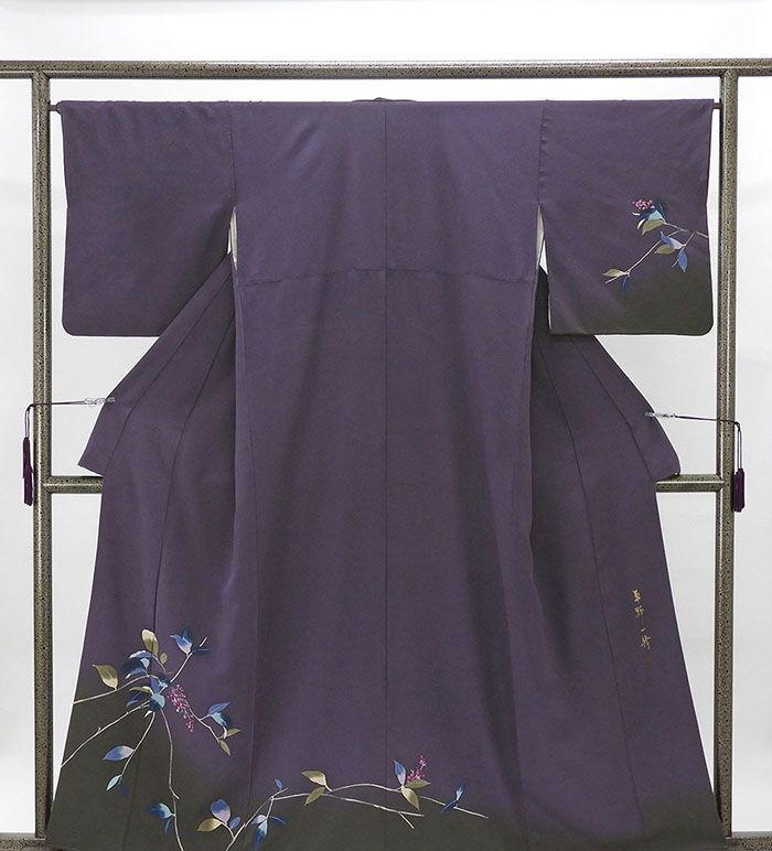 訪問着 正絹 染色作家 草野一騎作 身丈159.5cm 裄丈65cm 訪問着