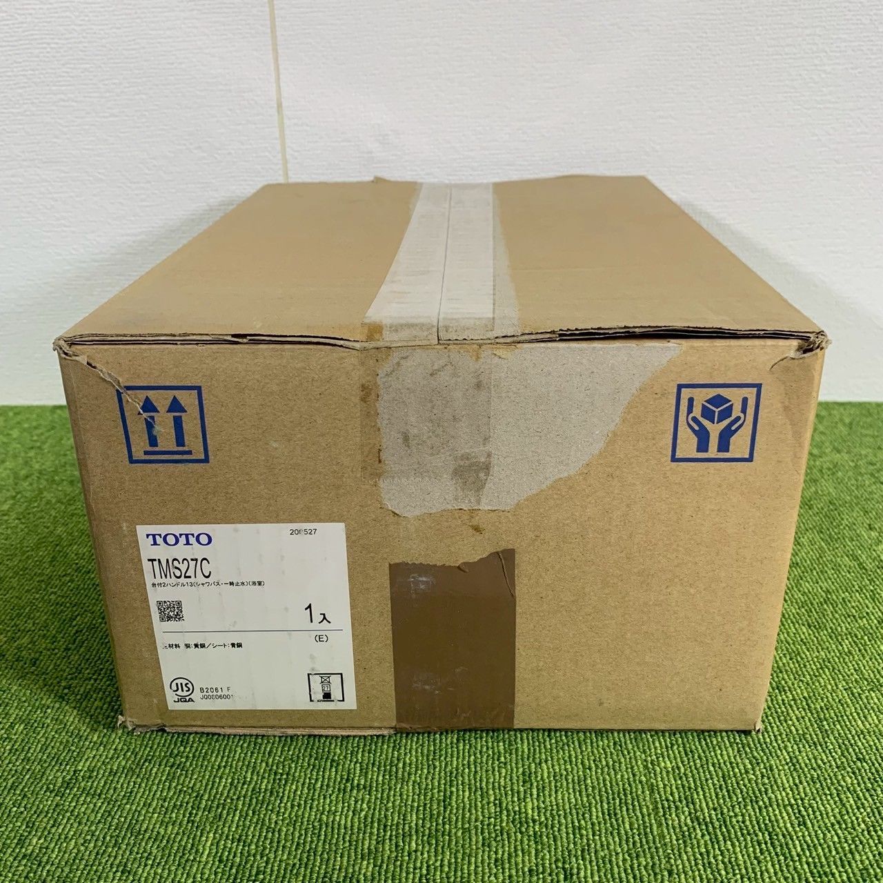  開封品 TOTO トウトウ TMS 27 C 浴室用水栓 台付き 2ハンドル混合水栓 一時止水付 スプレー D 1879 水回り 配管 住宅設備