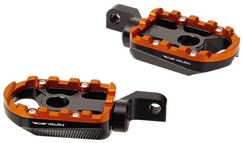 WHEELIE フットペグ：ブラック＆オレンジ