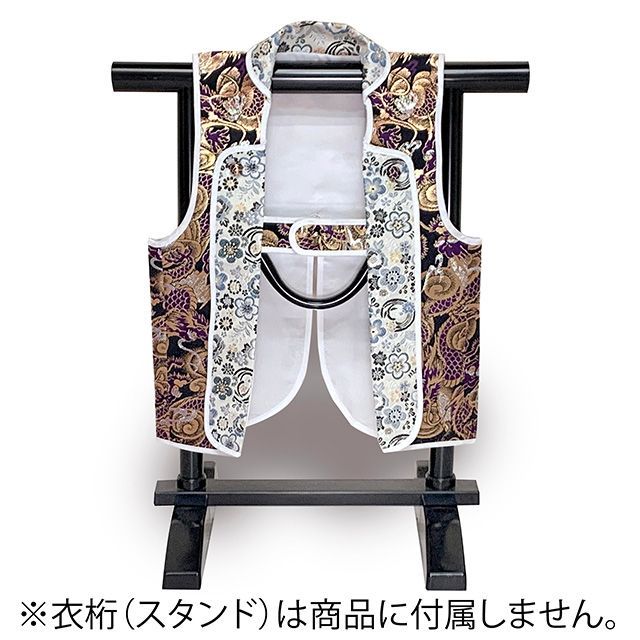 陣羽織 端午の節句 男の子 子供用 ２歳-３歳用 陣羽織 黒紫 龍虎 JIN059