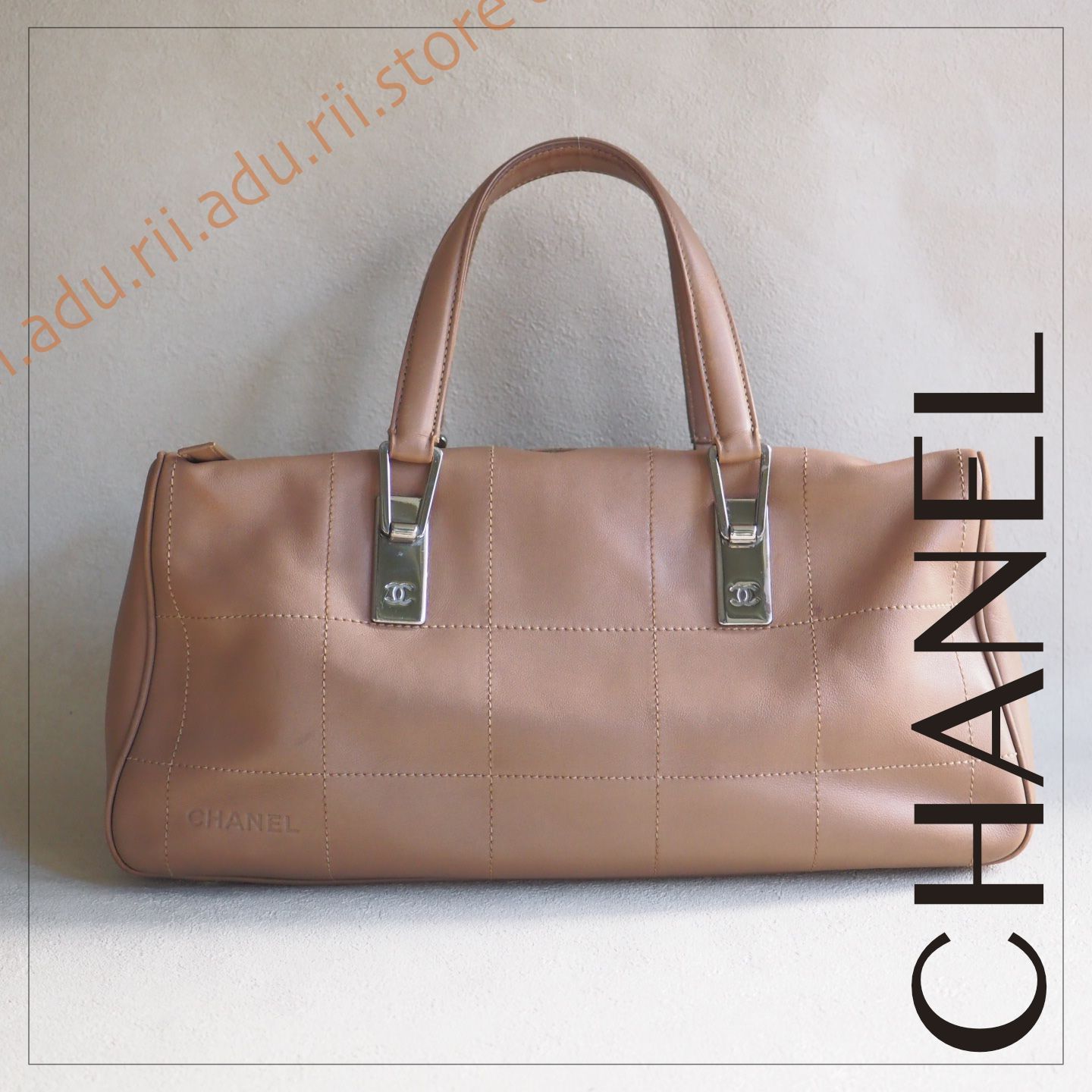 廃盤希少☆シャネル CHANEL チョコバー ボストン ハンドバッグ  