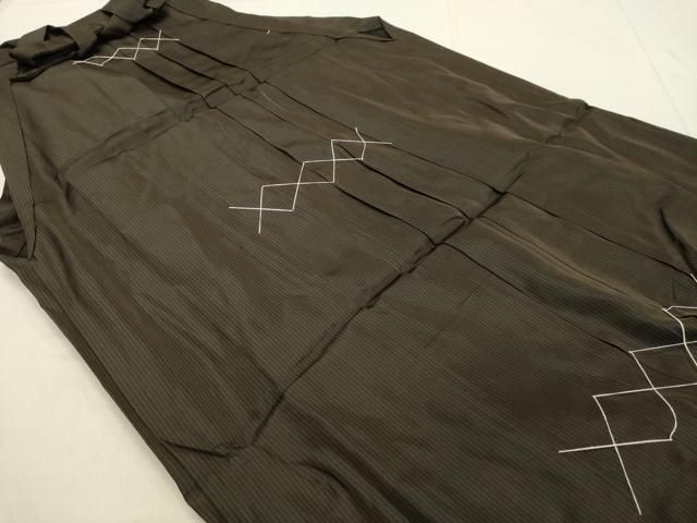 平和屋着物●男性 馬乗り袴 縞 正絹 DAAS2279tw