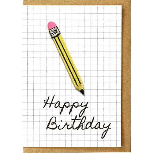 (まとめ）#エルコミューン グリーティングカード ペトラボーズ　輸入グリーティングカード Patch Card Pencil Birthday YGC-047 【×15セット】