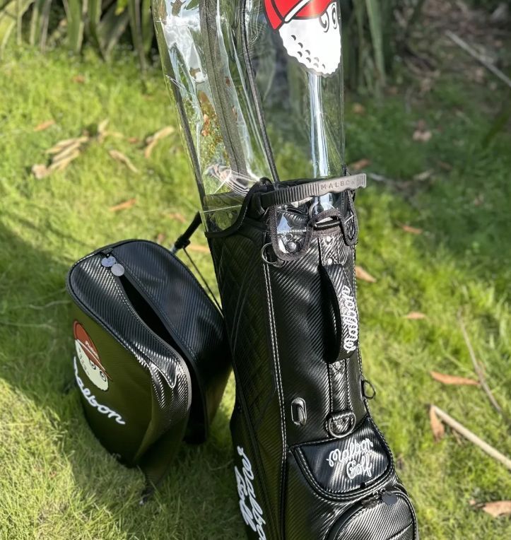 Malbon golf マルボンゴルフ キャディバッグ キャスター型 ホワイト