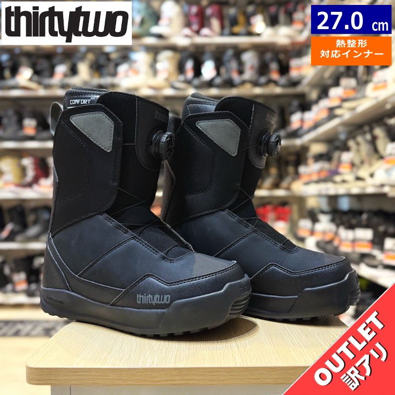OUTLET 24-25 THIRTYTWO SHIFTY BOA BLACK BLACK 27cm サーティーツー シフティー メンズ スノーボードブーツ 日本