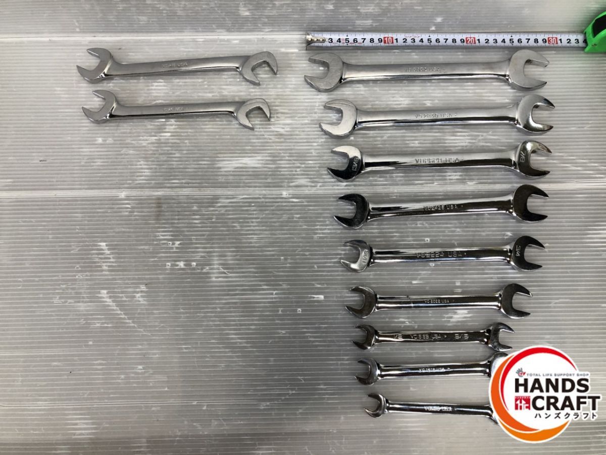 スナップオン 両口レンチ 11本セット 16|16～7|16 Snap-on