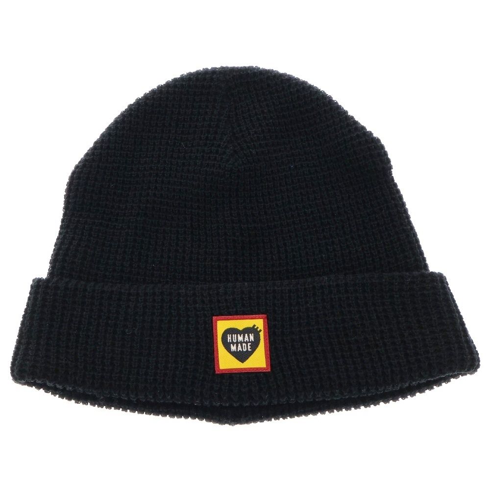 HUMAN MADE ヒューマンメイド 23SS WAFFLE BEANIE BLACK ワッフルコットンビーニー ニット帽 帽子 ブラック HM25GD008