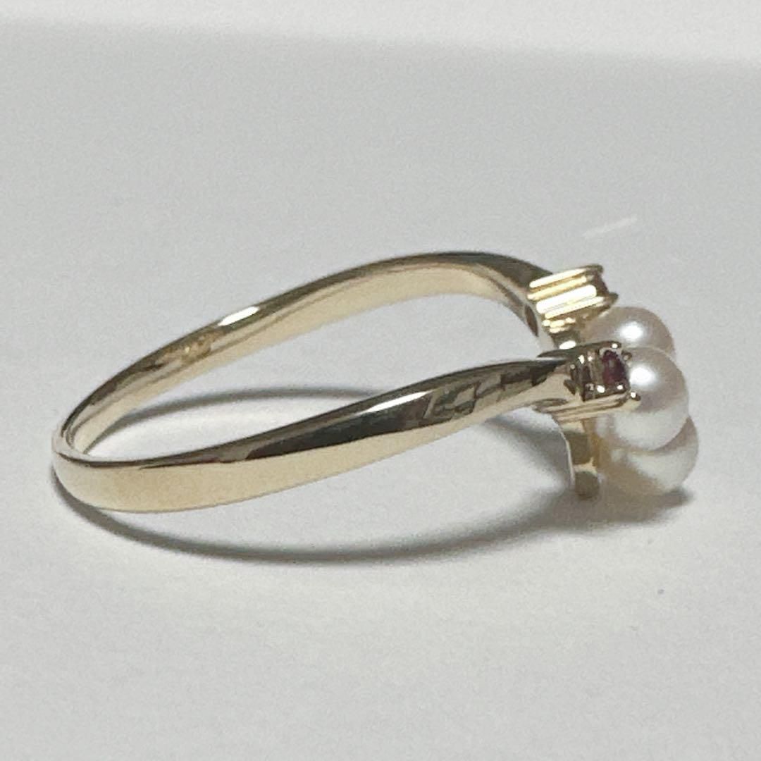 極美品 TASAKI タサキ 指輪 リング K18 V字パール3.5-3.8mm 極美品 TASAKI タサキ 指輪 リング K18 V字パール3.5-3.8mm
