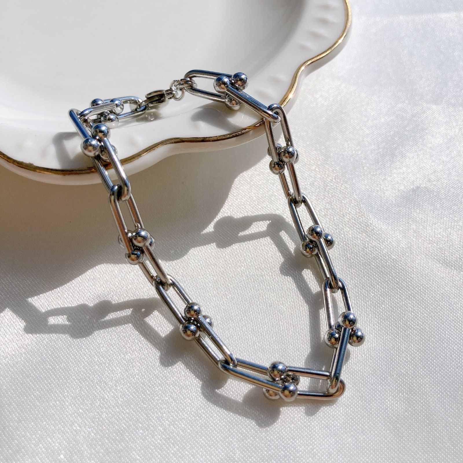 AVALANCHEシルバー アズキブレスレット 幅8.5mm 18cm-20cm