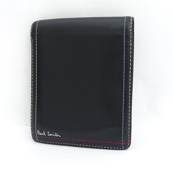 Paul 苦しい Smith 二つ折り財布 黒 