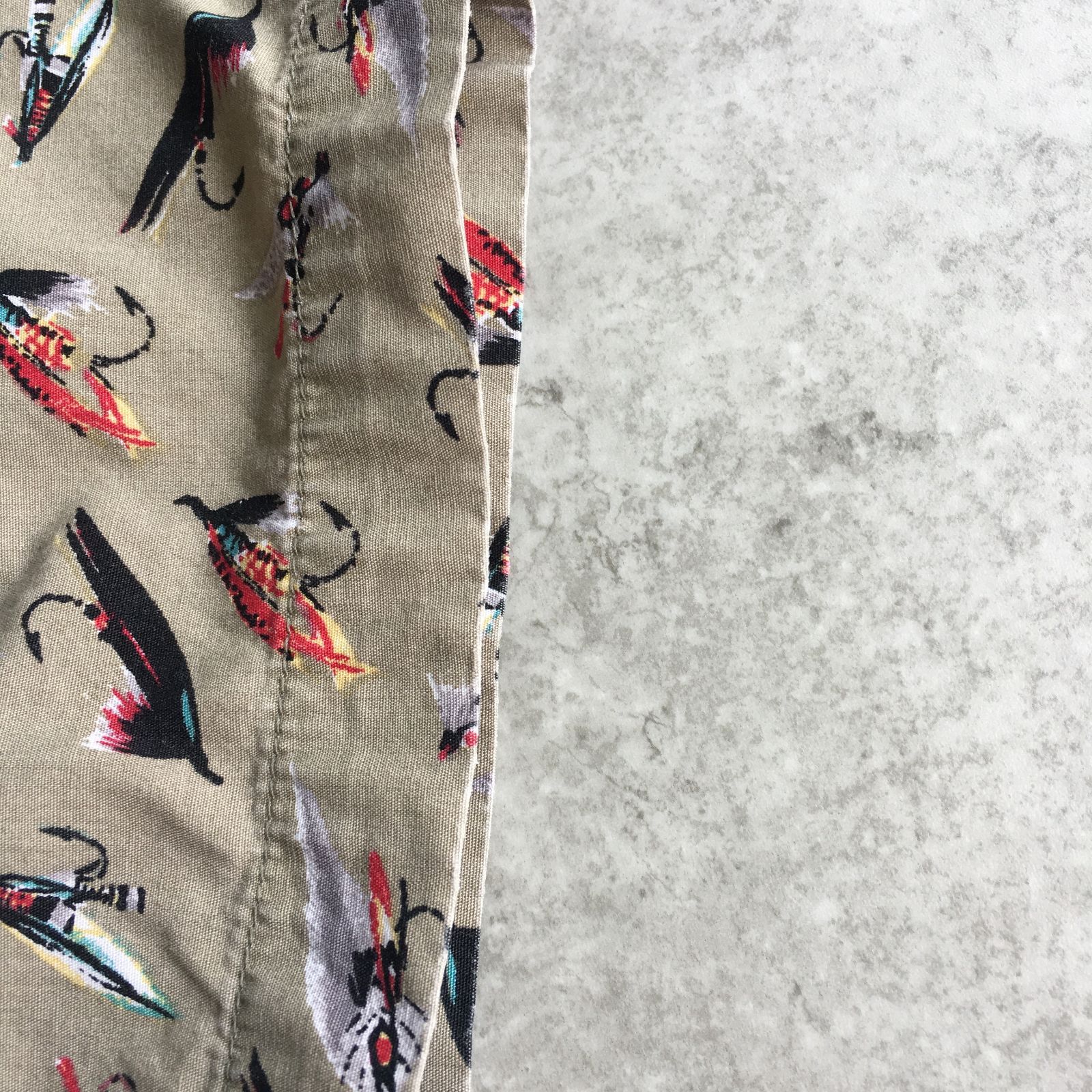 90s Columbia Fly Fishing Lure Printed Short-sleeved shirt
