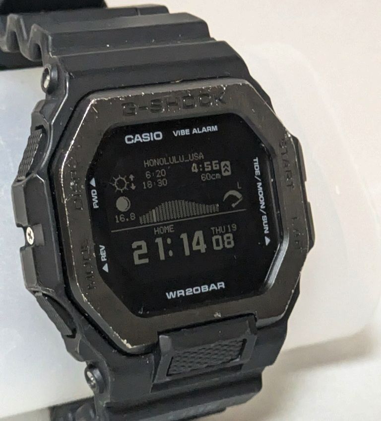 G-SHOCK G-LIDE GBX-100NS-1JF ナイトサーフィンモデル 黒 ブラック メンズ 腕時計 スマートフォン連携機能 CASIO  カシオ 中古 - メルカリ