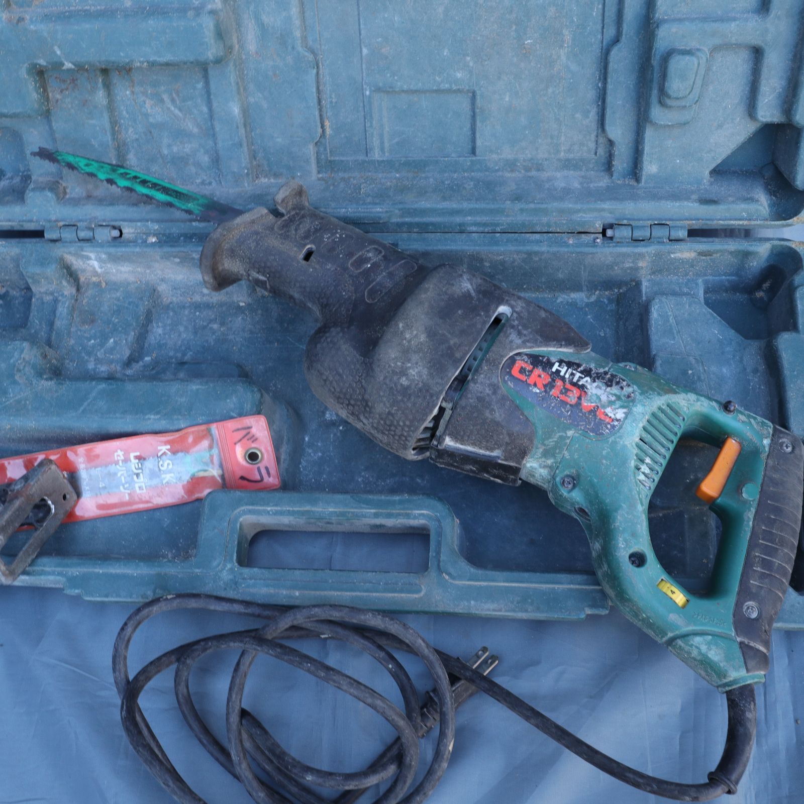【通電・動作確認済・】Hitachi Koki/Hikoki日立工機 CR13VC セーバーソー/レシプロソー 替え刃/収納ケース付