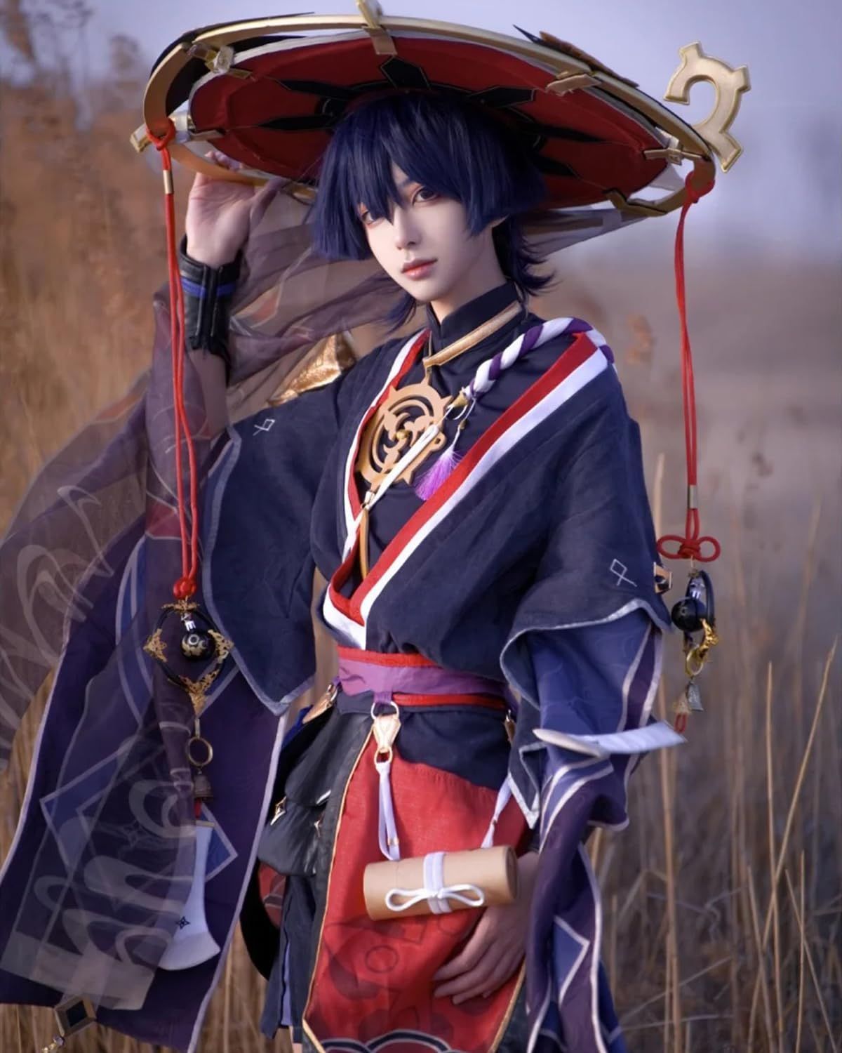 スカラマシュ/散兵コスプレ衣装セット ウィッグ付き スカラマシュ/散兵コスプレ衣装セット ウィッグ付き フルセット＊三分