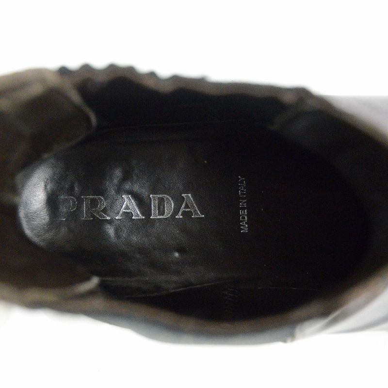 PRADA プラダ サイドゴア ブーツ メンズ ブラウン レザー 6 1/2 メンズ