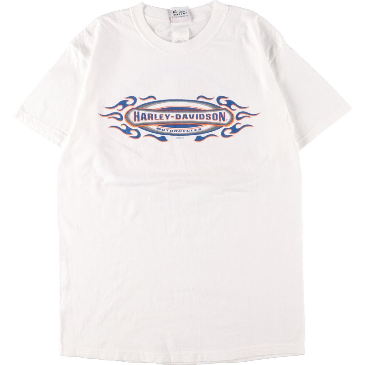 90年代 ヘインズ Hanes BEEFY-T 両面プリント モーターサイクル バイクTシャツ メンズL ヴィンテージ /eaa322347