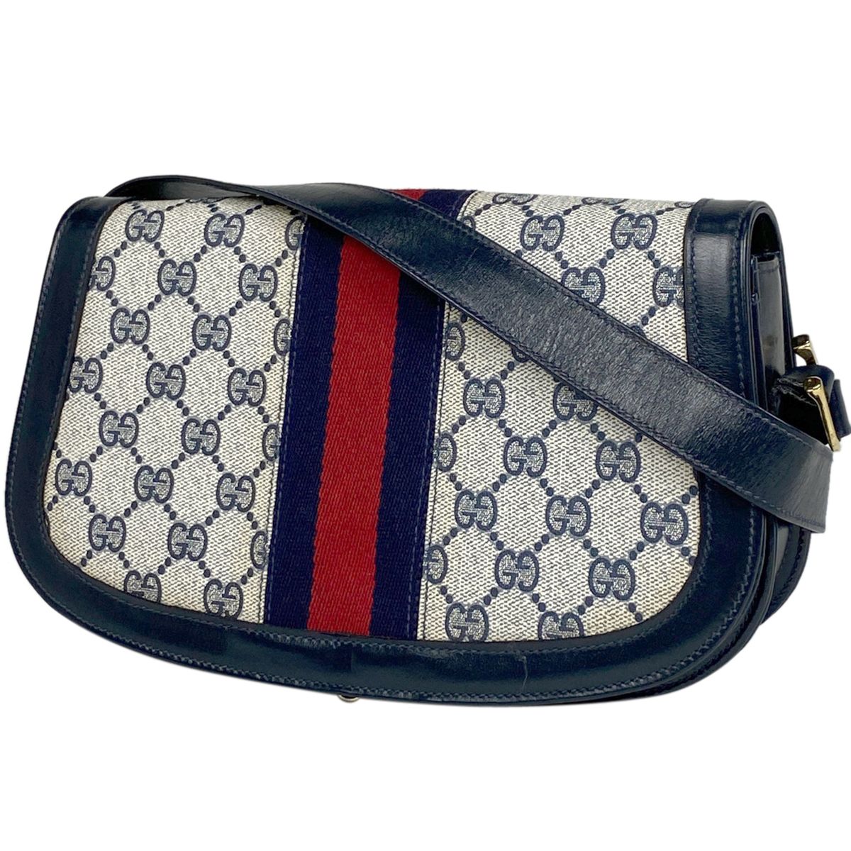 GUCCI GG柄キャンバス ショルダーバッグ シェリーライン ホース
