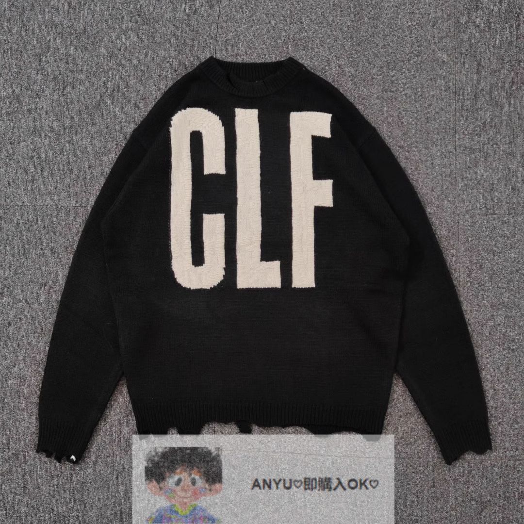 ♡新品♡ Saint Michael CLF embroidered broken sweater セントマイケル ニット・セーター - メルカリ