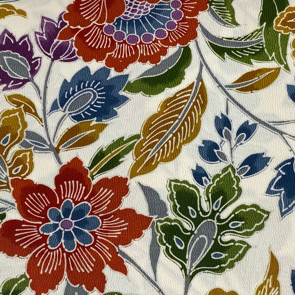 反物 秀品 小紋 草花 縮緬 クリーム 正絹 WWW_SUPERTOOLSSHOP_NL