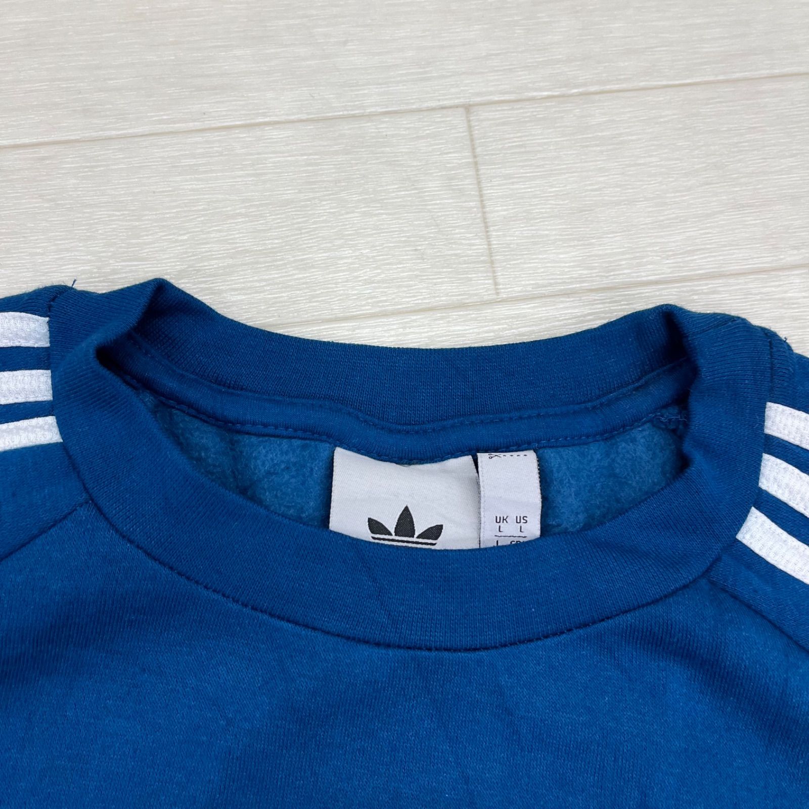 160◎ ③ adidas スウェット トレーナー ブルー メンズ2XO - メルカリ