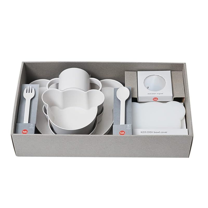 tak BIO KIDS DISH gift box bear big ｜ タック ビオ キッズディッシュ ギフトボックス ベア ビッグ ホワイト