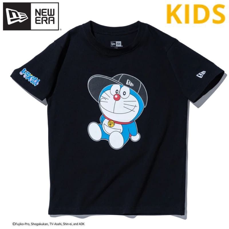 新品  NEWERA ニューエラ 正規品 ユース キッズ 半袖 Tシャツ 半袖Tシャツ ティーシャツ ドラえもん コラボ どらえもん doraemon キャラクター グッズ プリント 綿 ユニセックス 男の子 女の子 子