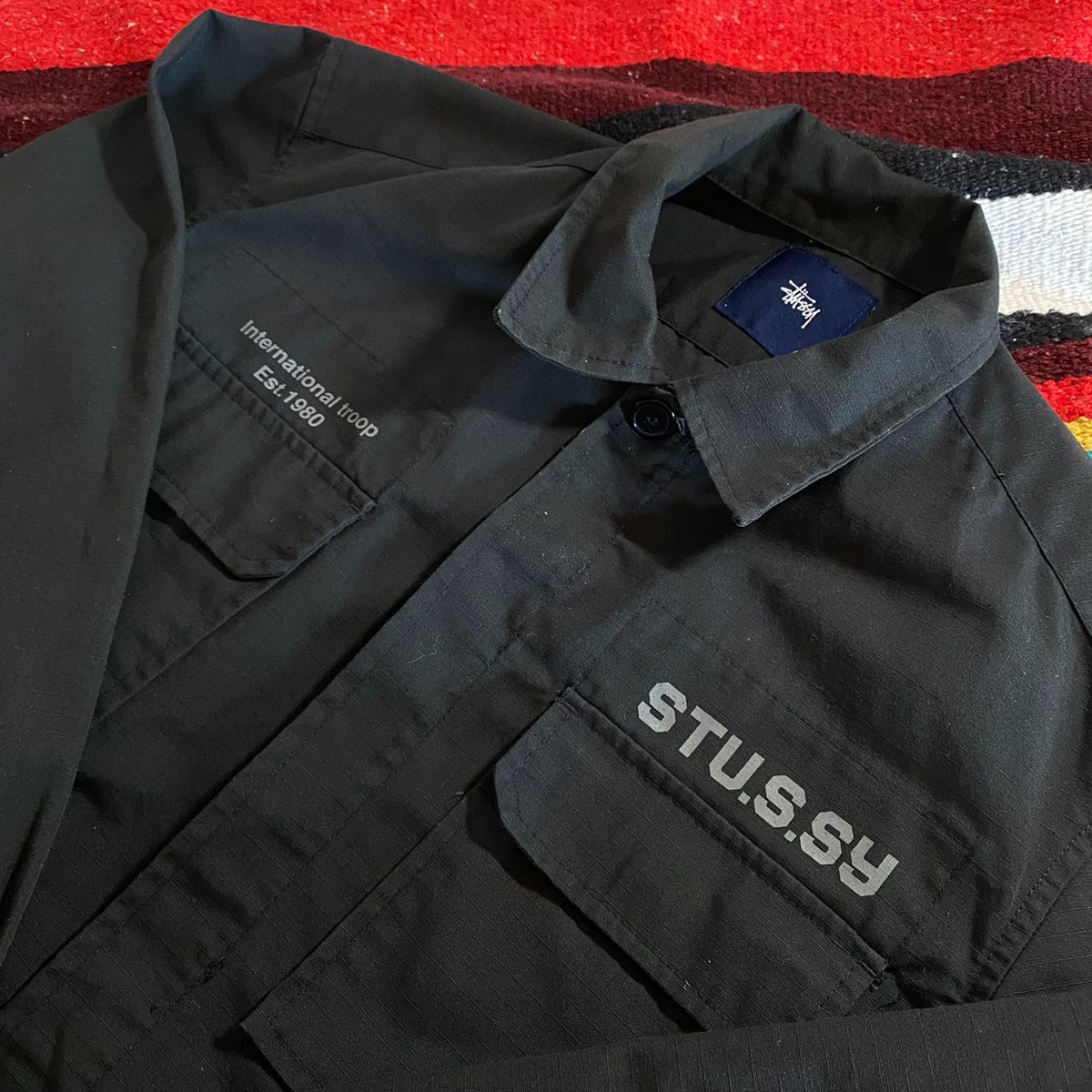 STUSSY ステューシー 紺タグ USA 米国製 MILITARY JACKET ミリタリー